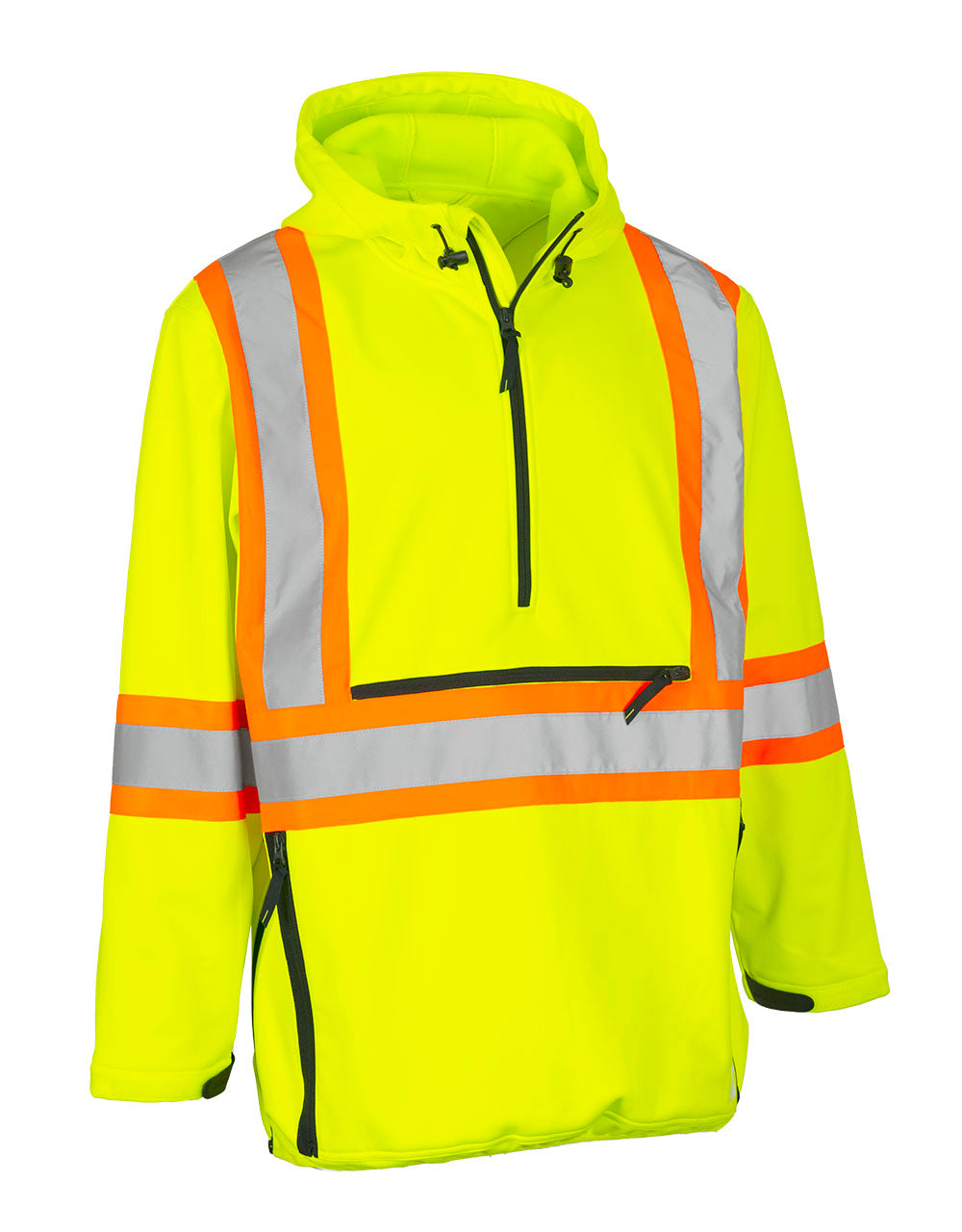 Hi Vis Safety Anorak Pullover Softshell XL Lime