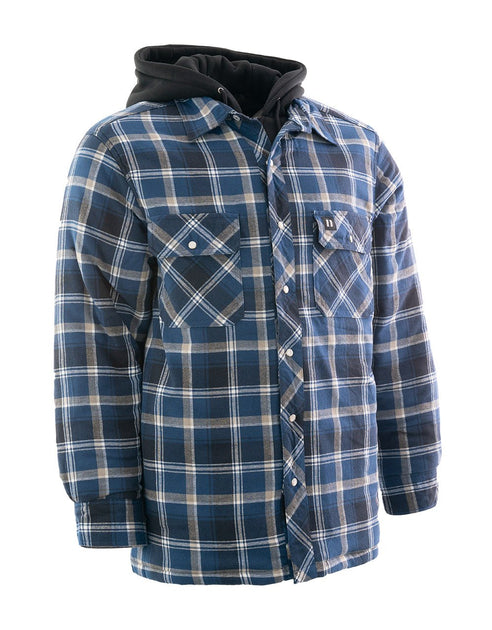 Hi Vis Black Shadow Plaid Unlined Flannel Shirt