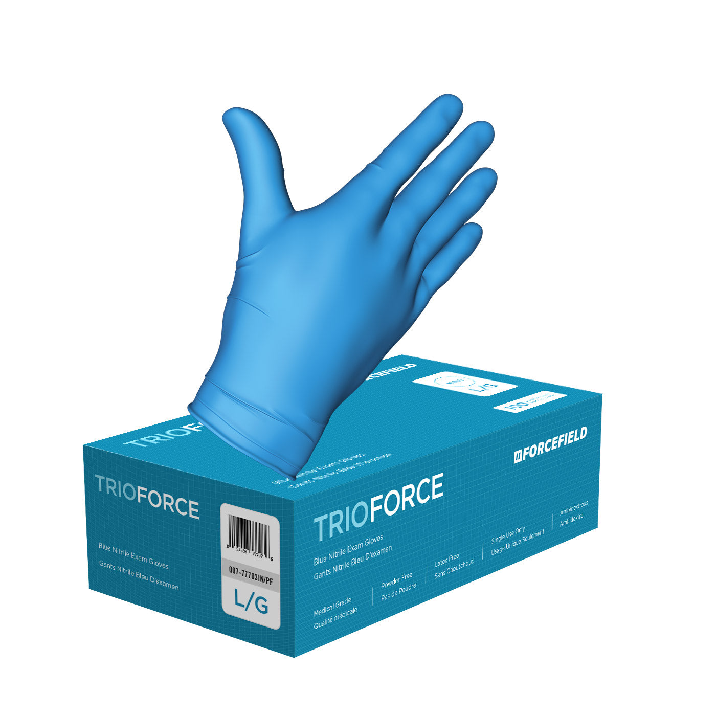 Forcefield TrioForce Nitrile Disposable Examination Gloves (Case