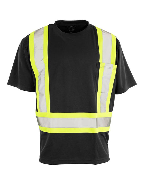 Custom Printed Hi Vis Crew Neck Short Sleeve Safety Tee Shirt with Che