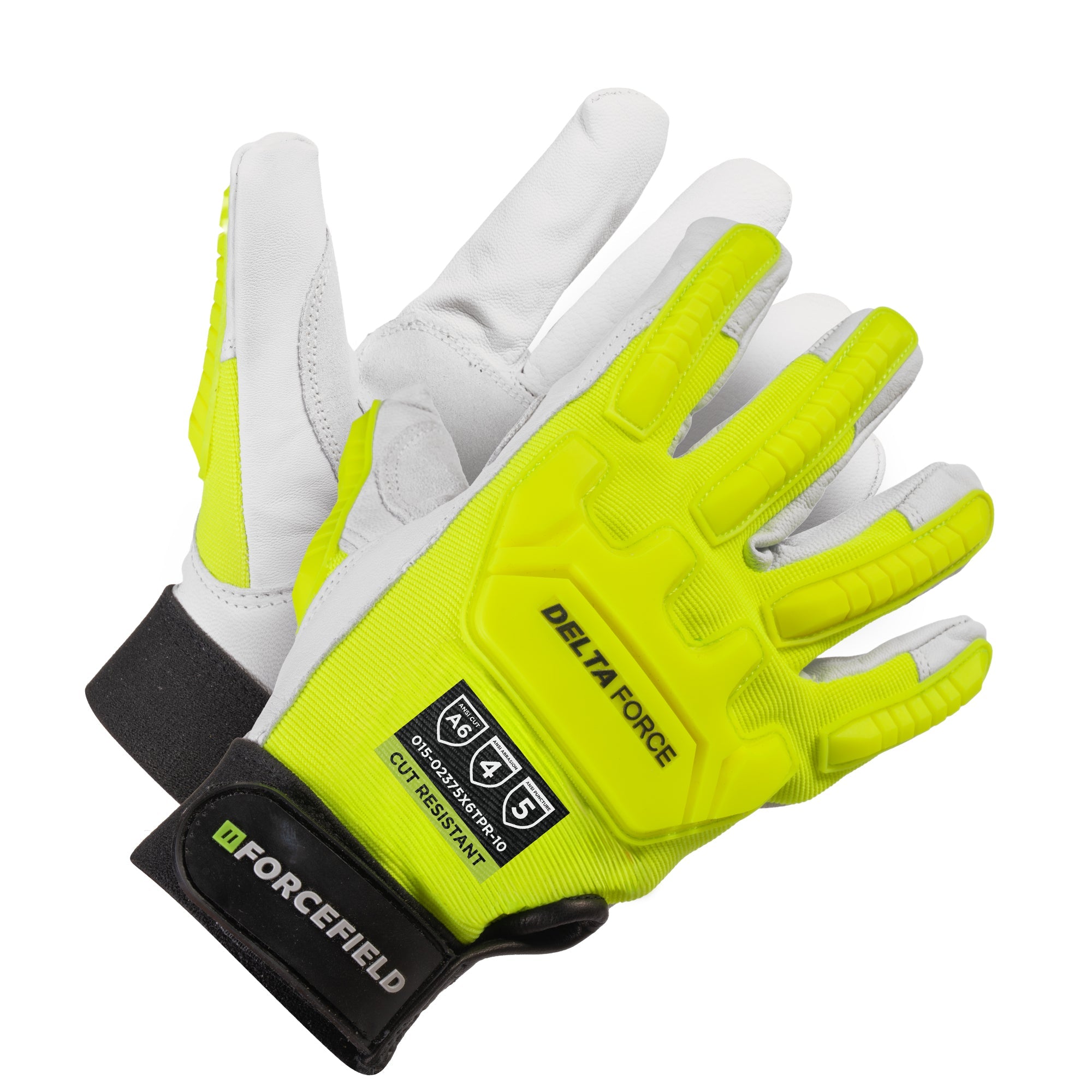 Deltaforce Goatskin Cut A6 Impact Performance Gloves – Hi Vis Safety CA