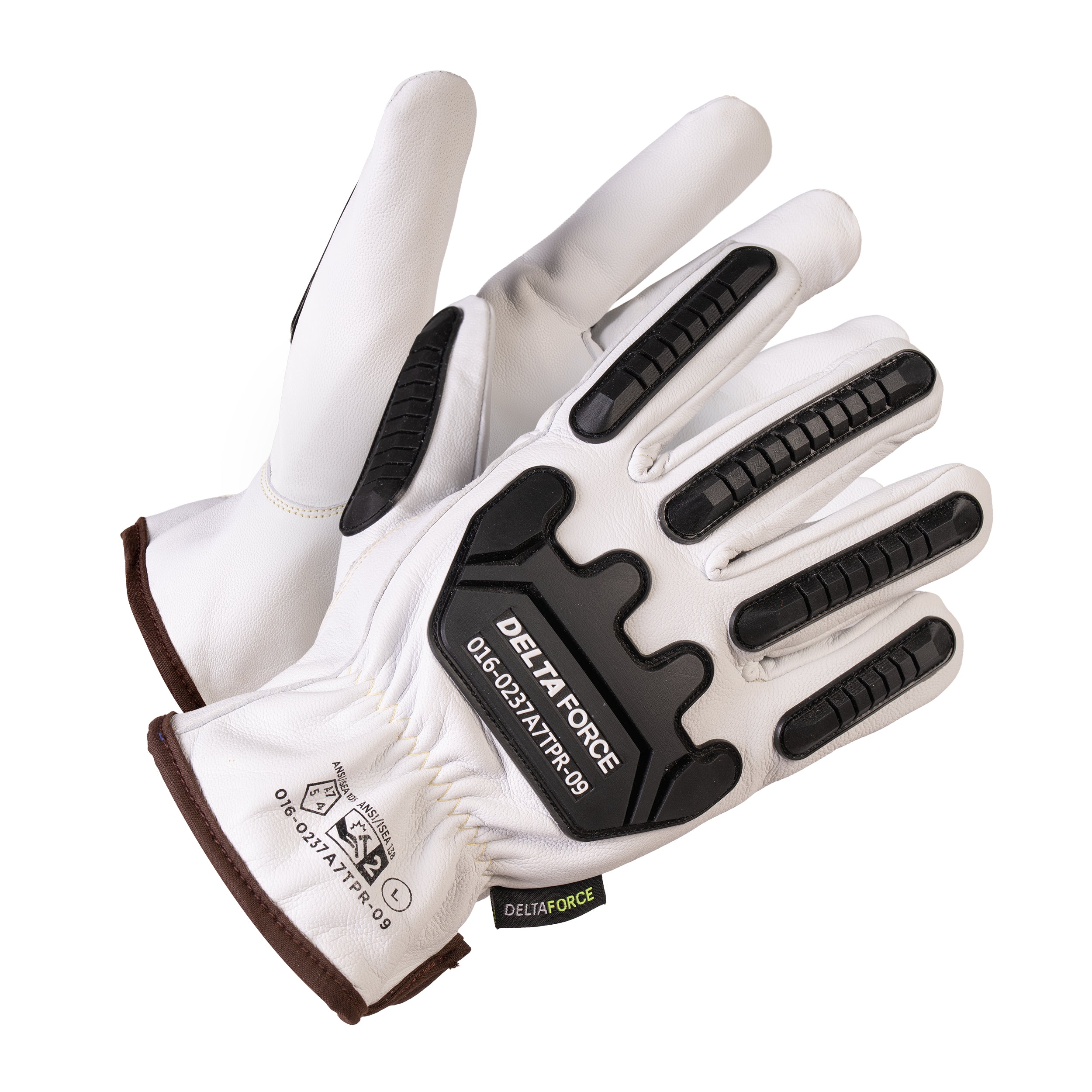 Delta Force Anti-Impact Goatskin Grain Para-Aramid Lined Leather Gloves ANSI Cut A7