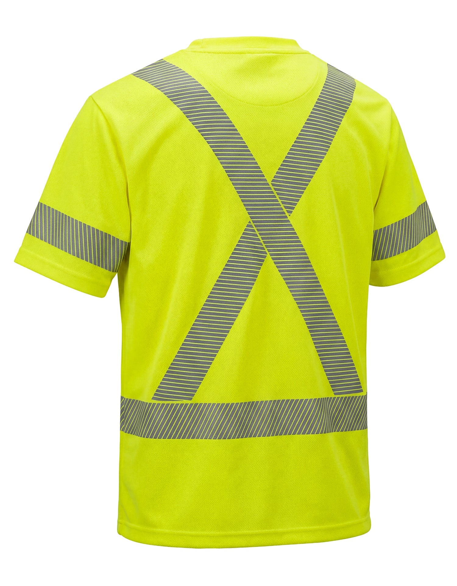 Hi Vis Coolknit™ Lime Crewneck Short Sleeve Segmented Cooling T-Shirt