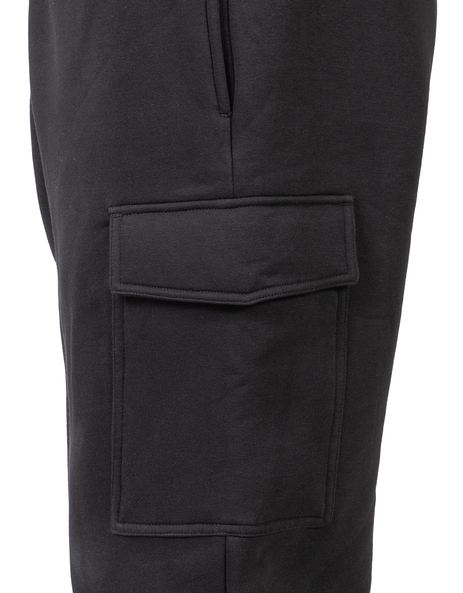Forcefield Heavyweight Black Cargo Cotton Blend Sweatpants