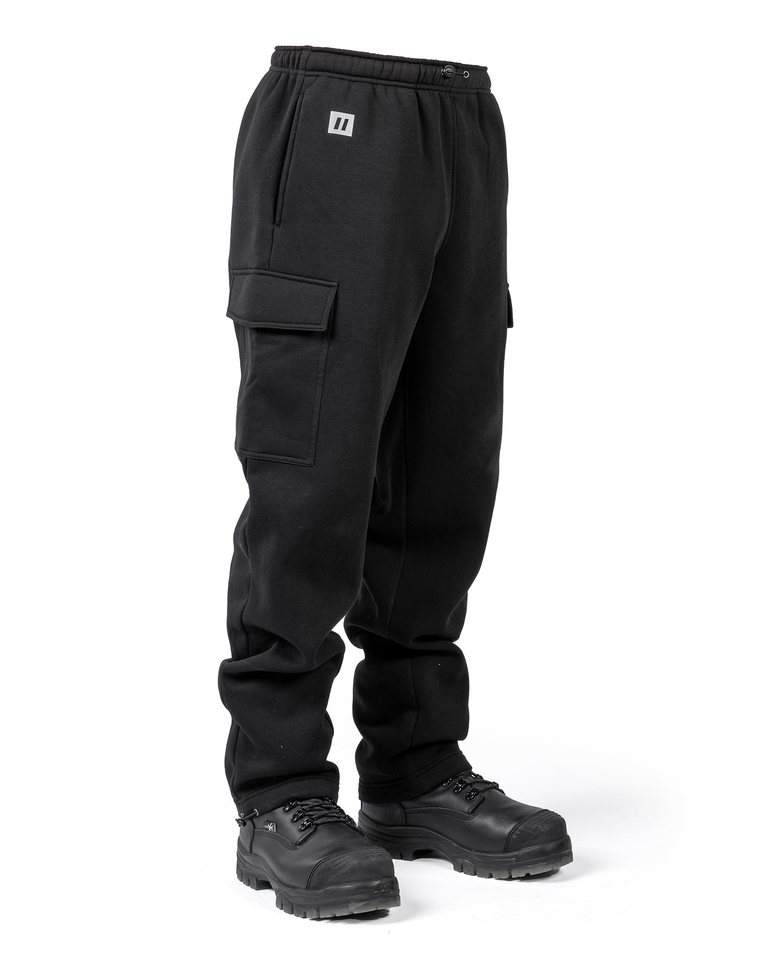 Forcefield Heavyweight Black Cargo Cotton Blend Sweatpants