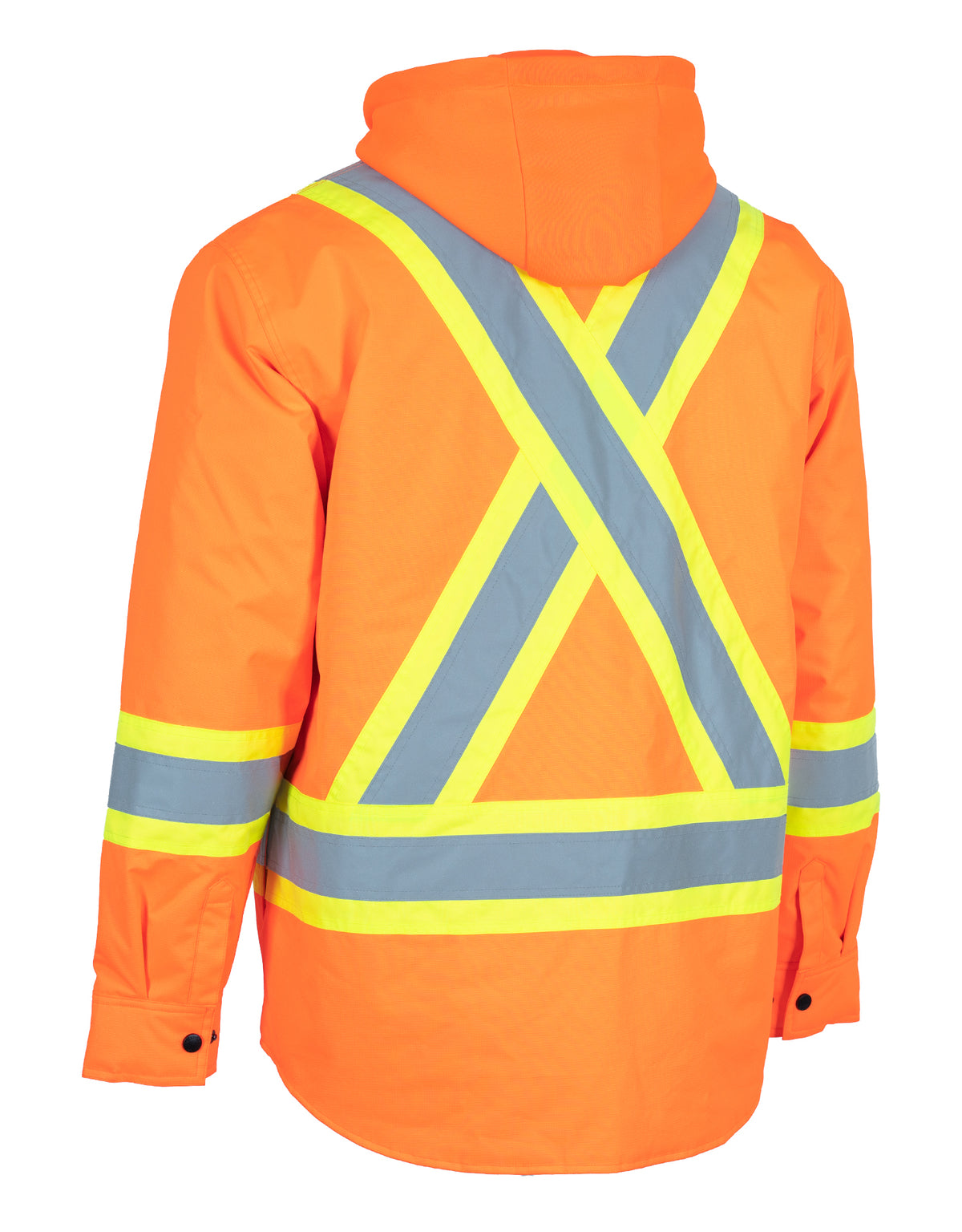 Forcefield Hi-Vis Hoodie Shacket With Detachable Hood