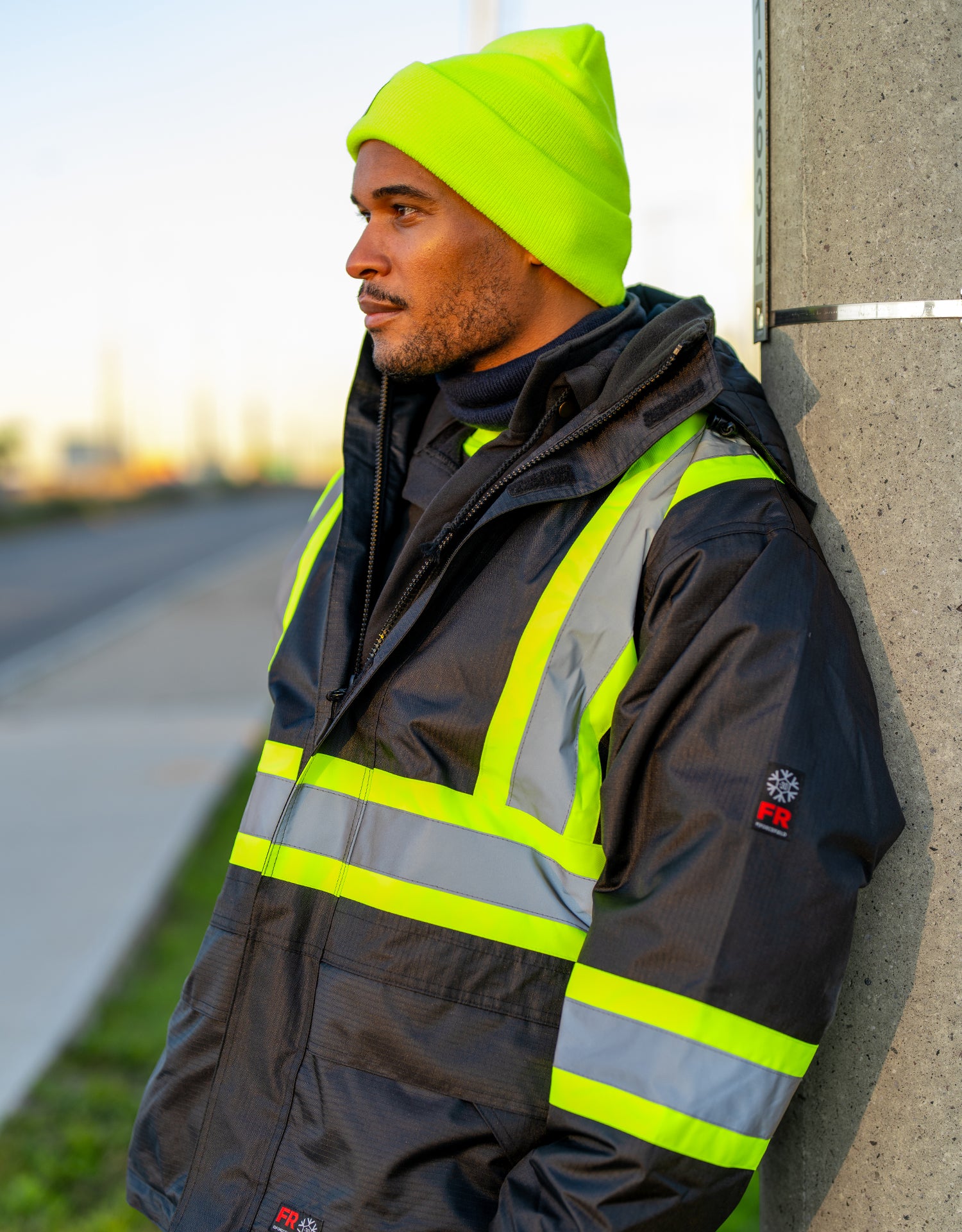 thumbnail image 2 of Forcefield® Hi-Vis Flame-Resistant  FR  Ripstop Heavy Weight Lined Bib Pants Fr835 Mx Bk 2 of 10