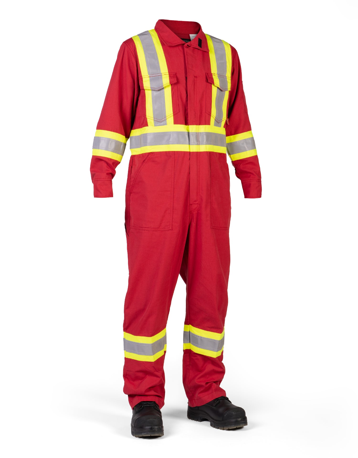 Hi Vis Inherent Red FR Reflective Coverall