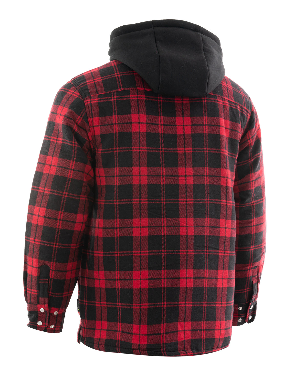 Veste-chemise à carreaux rouge en flanelle matelassée