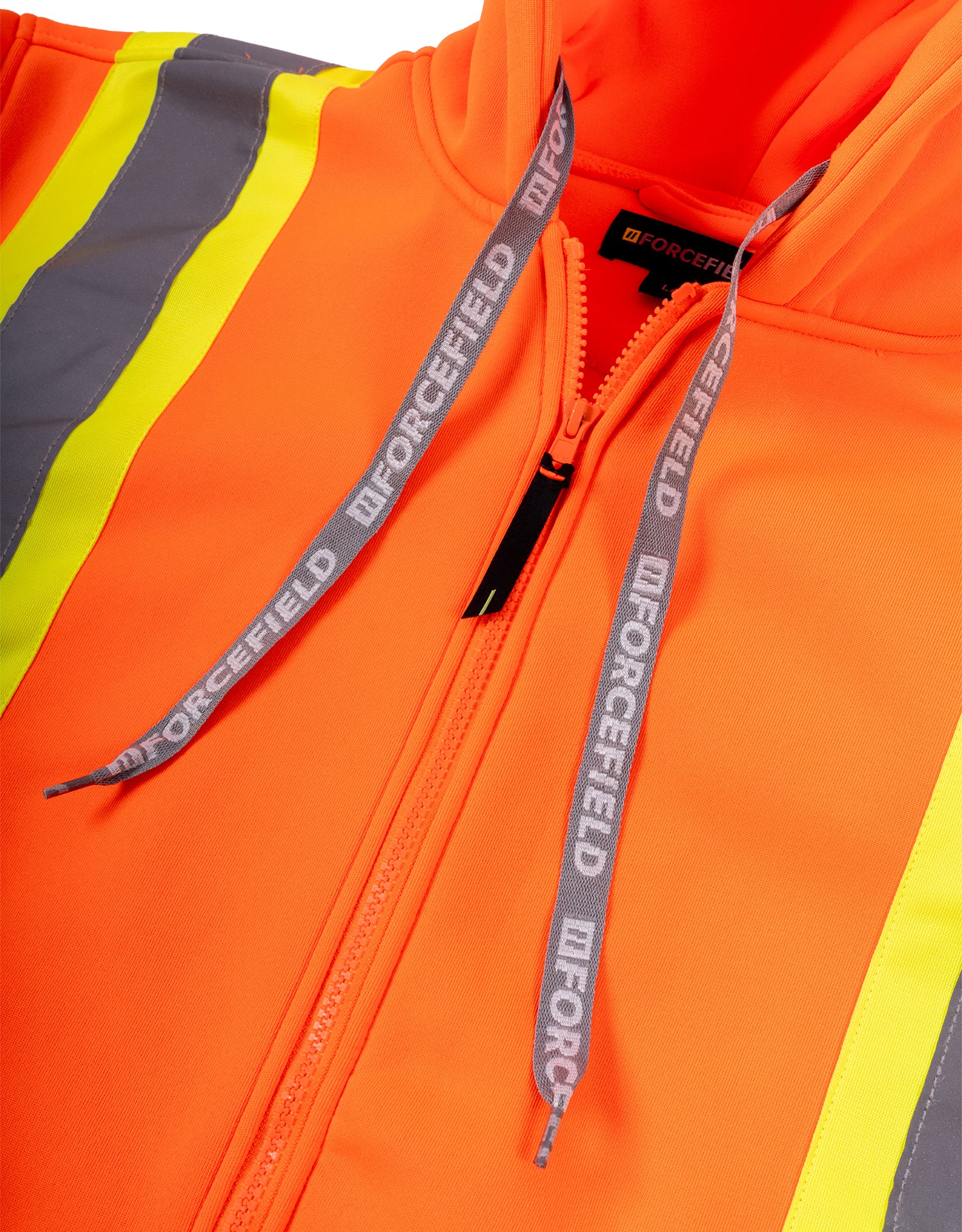 Forcefield Deluxe Hi Vis Safety Hoodie, Attached Hood