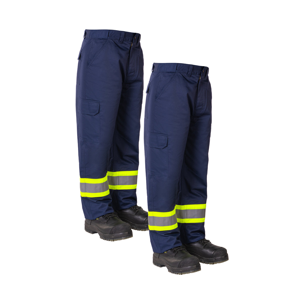 Forcefield Hi-Vis Navy Safety Cargo Work Pants (Mullti-Pack)