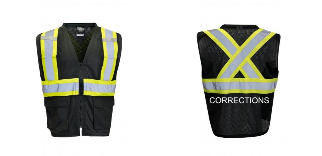 Custom Printed Hi Vis Traffic Safety Vest with Zipper Front, Tricot Polyester