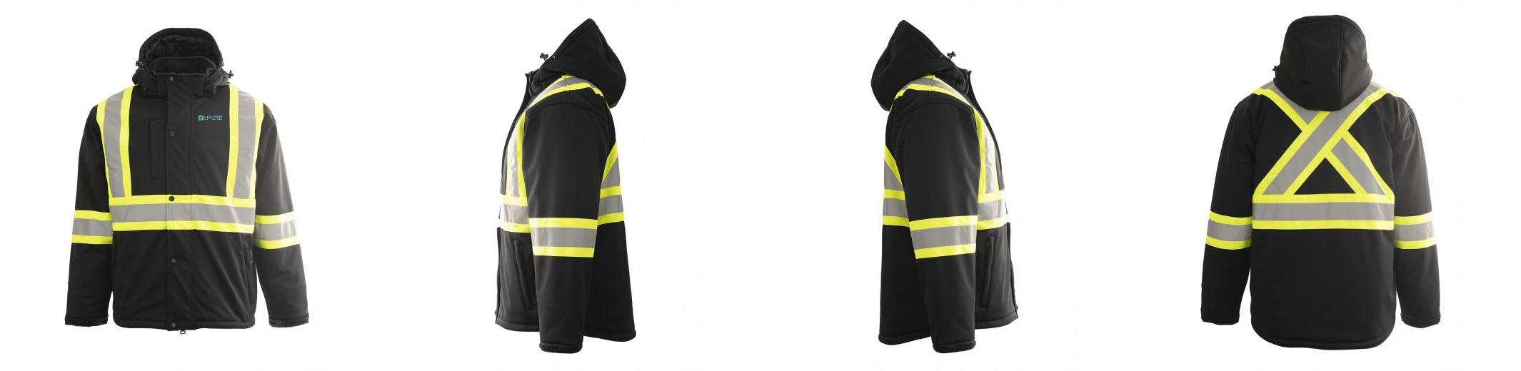 Custom Printed Hi Vis Softshell Winter Safety Jacket