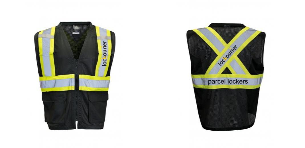 Custom Printed Hi Vis Traffic Safety Vest with Zipper Front, Tricot Polyester