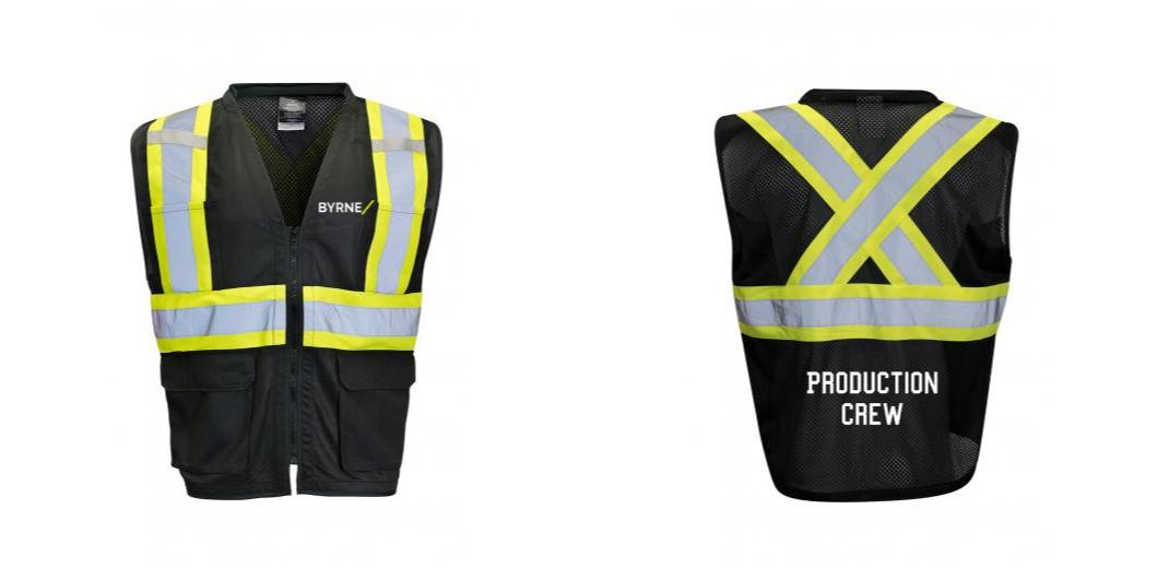 Custom Printed Hi Vis Traffic Safety Vest with Zipper Front, Tricot Polyester