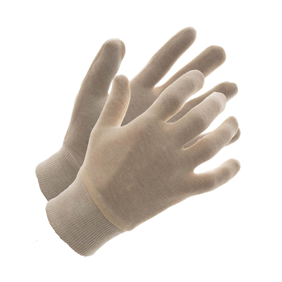 Gants de poignet en tricot d'inspecteur en jersey de coton interlock