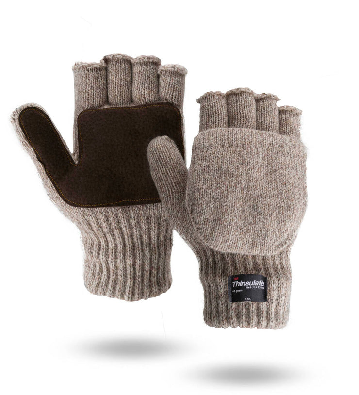 Forcefield Ragg Wool Flip-top Thinsulate™ Insulated Mittens