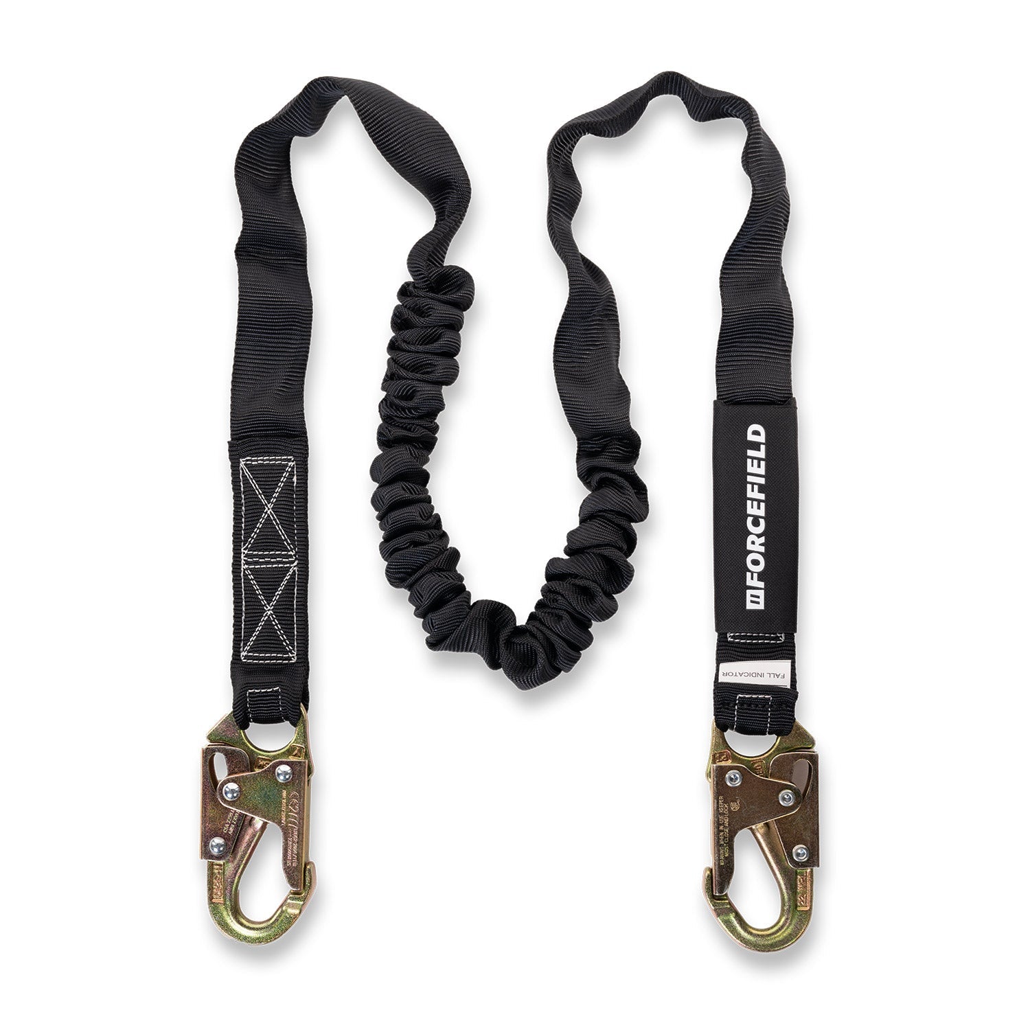 Shock Absorbing Lanyard with 2 Snap Hooks