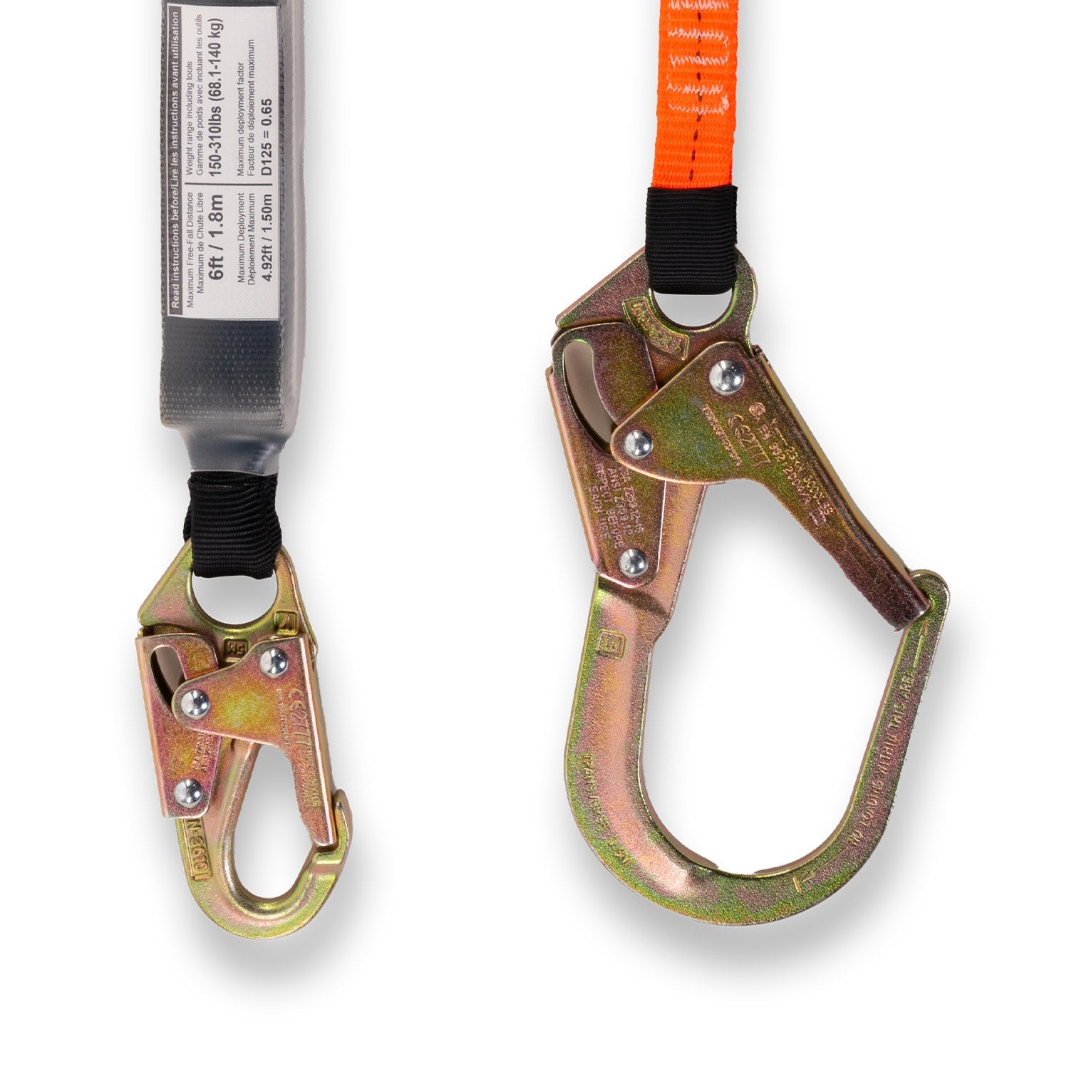 6ft Shock Absorbing Lanyard