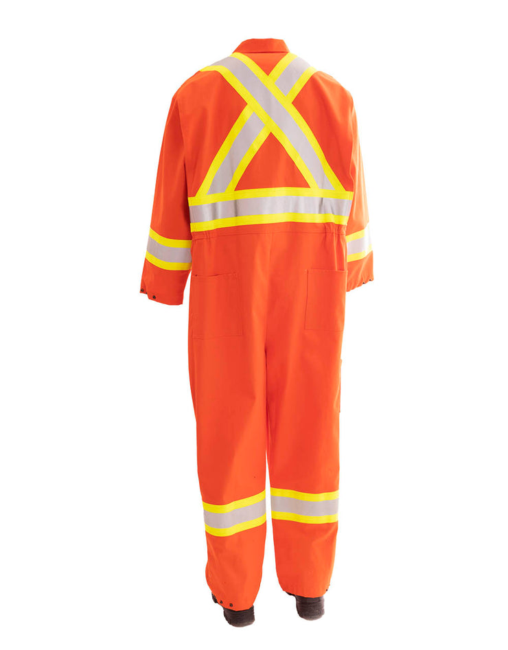 Orange FR Treated 100% Cotton Coverall with Reflective Tape