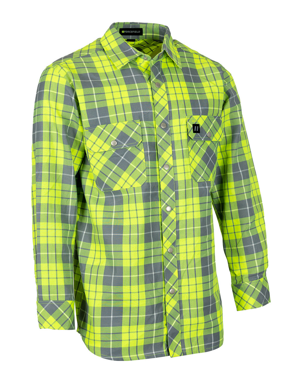 Hi Vis Plaid Unlined Flannel Shirt