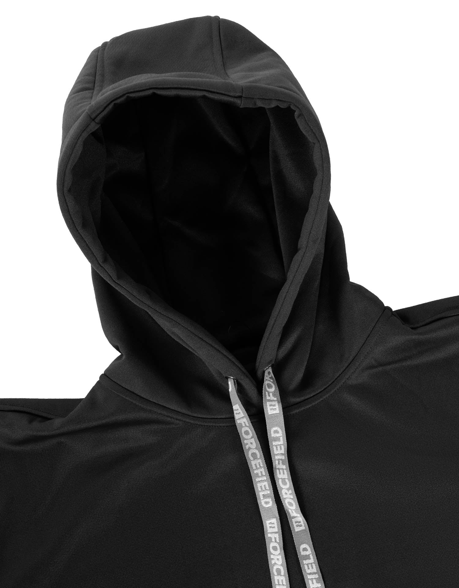 Black polyester hoodie hotsell