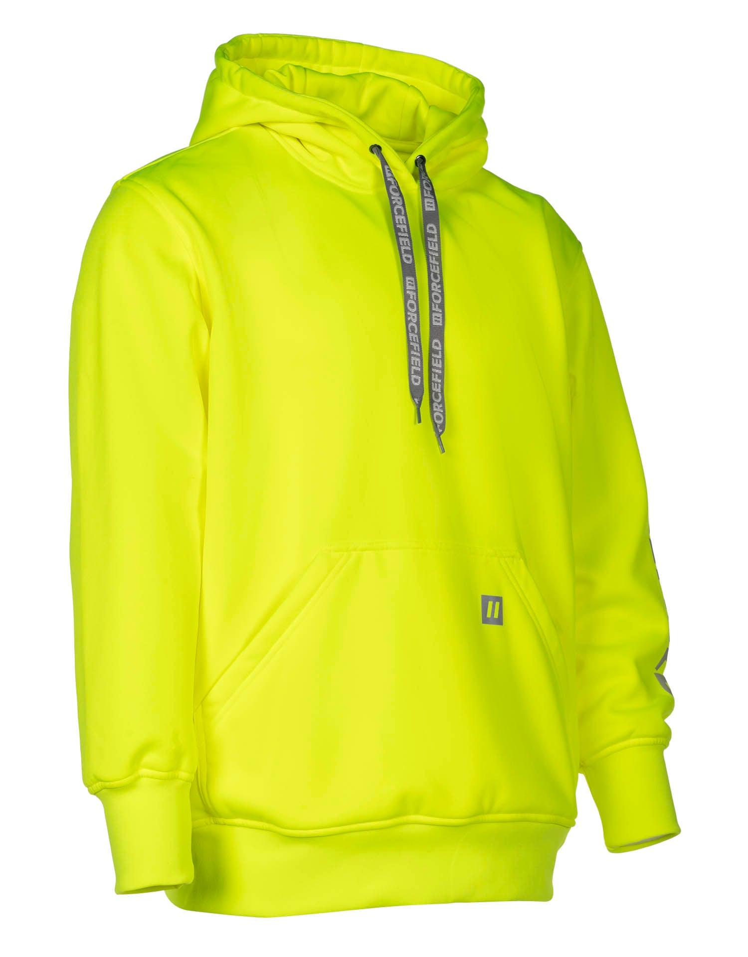 Hi Vis Lime Pullover Forcefield Logo Sleeve Graphic Hoodie