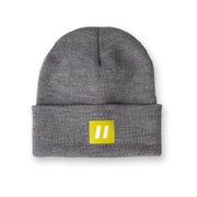 Grey Toque with Reflective Patch