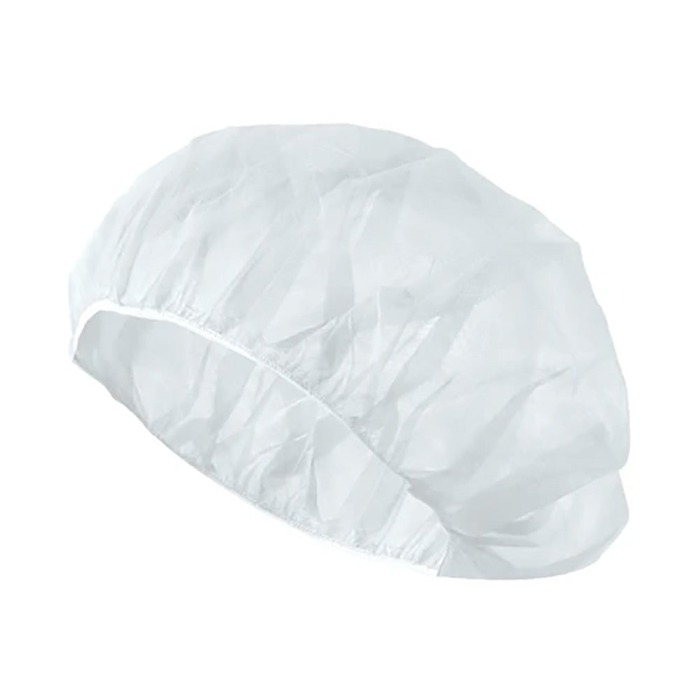 Bonnets bouffants, en polypropylène blanc, 100 par sac