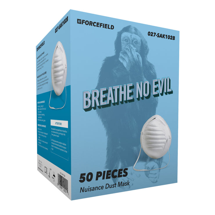 Masque anti-poussière "Breathe No Evil", 50 par boîte