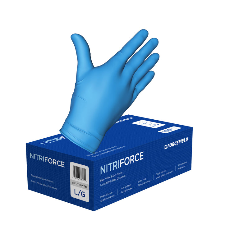 Gants d'examen jetables NitriForce en nitrile (Caisse de 1000 gants)