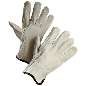 Cowhide Driver's Glove with Elastic Wrist - Hi Vis Safety