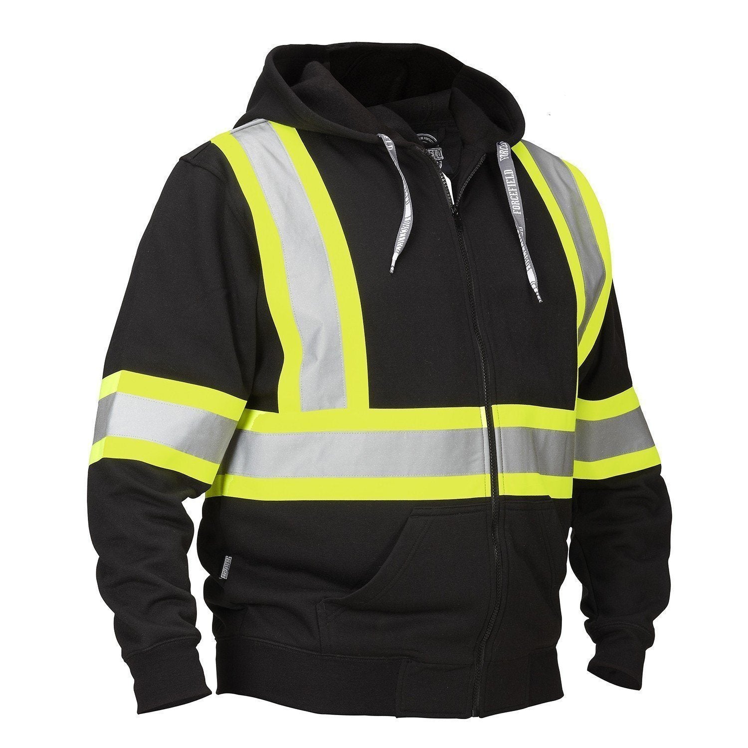 Deluxe Hi Vis Safety Hoodie, Attached Hood - Hi Vis Safety