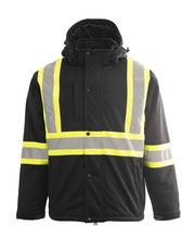 Custom Printed Hi Vis Softshell Winter Safety Jacket