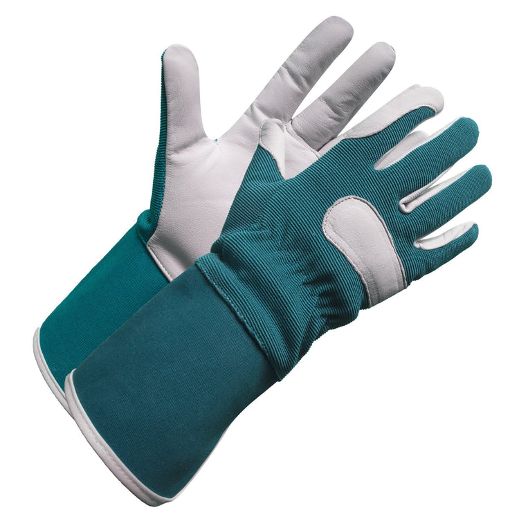 "Fieldwork Ladies Garden Gloves" Leather Precision Fit - Hi Vis Safety