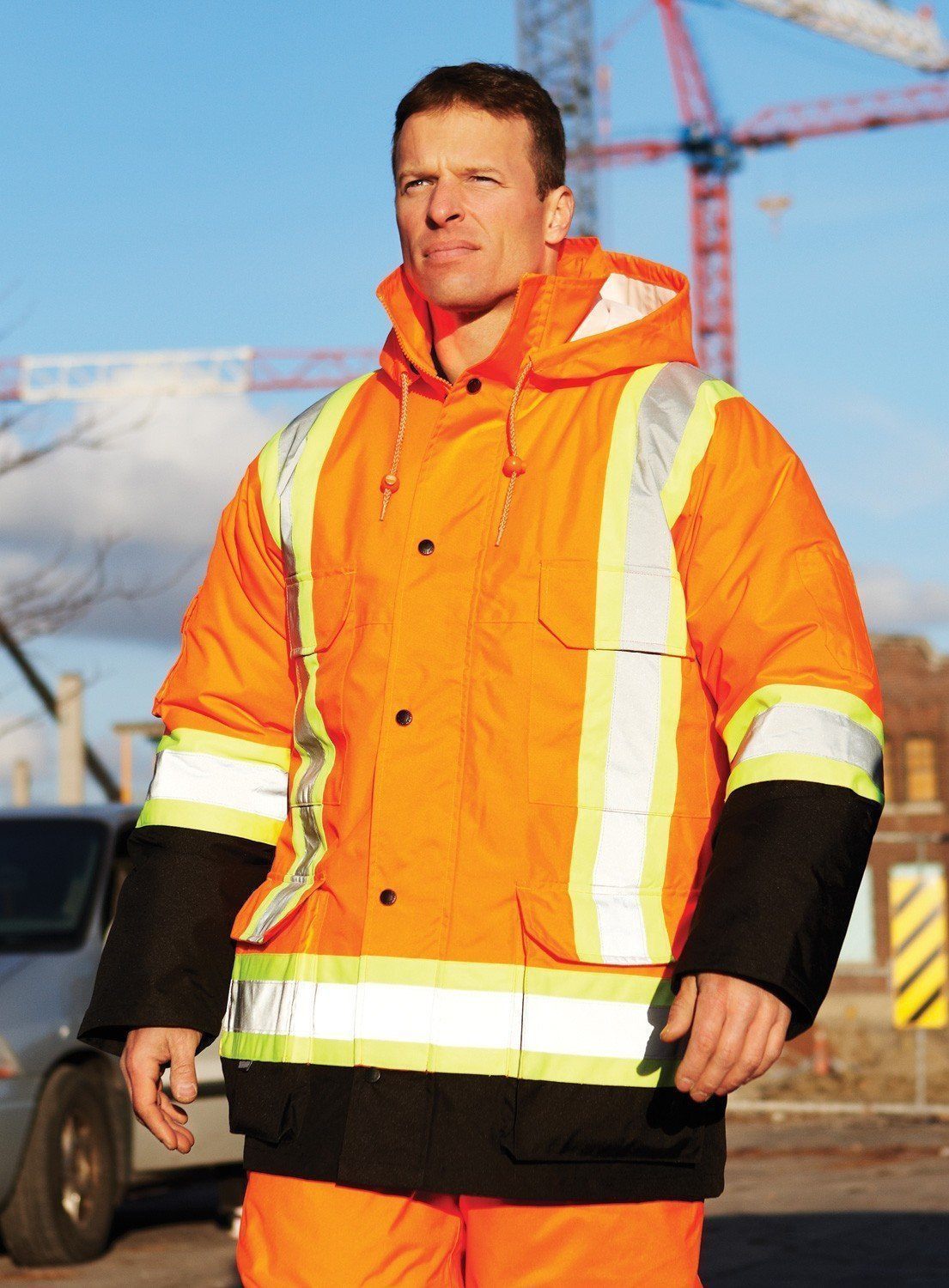 Hi Vis Safety Winter Cargo Parka - Hi Vis Safety