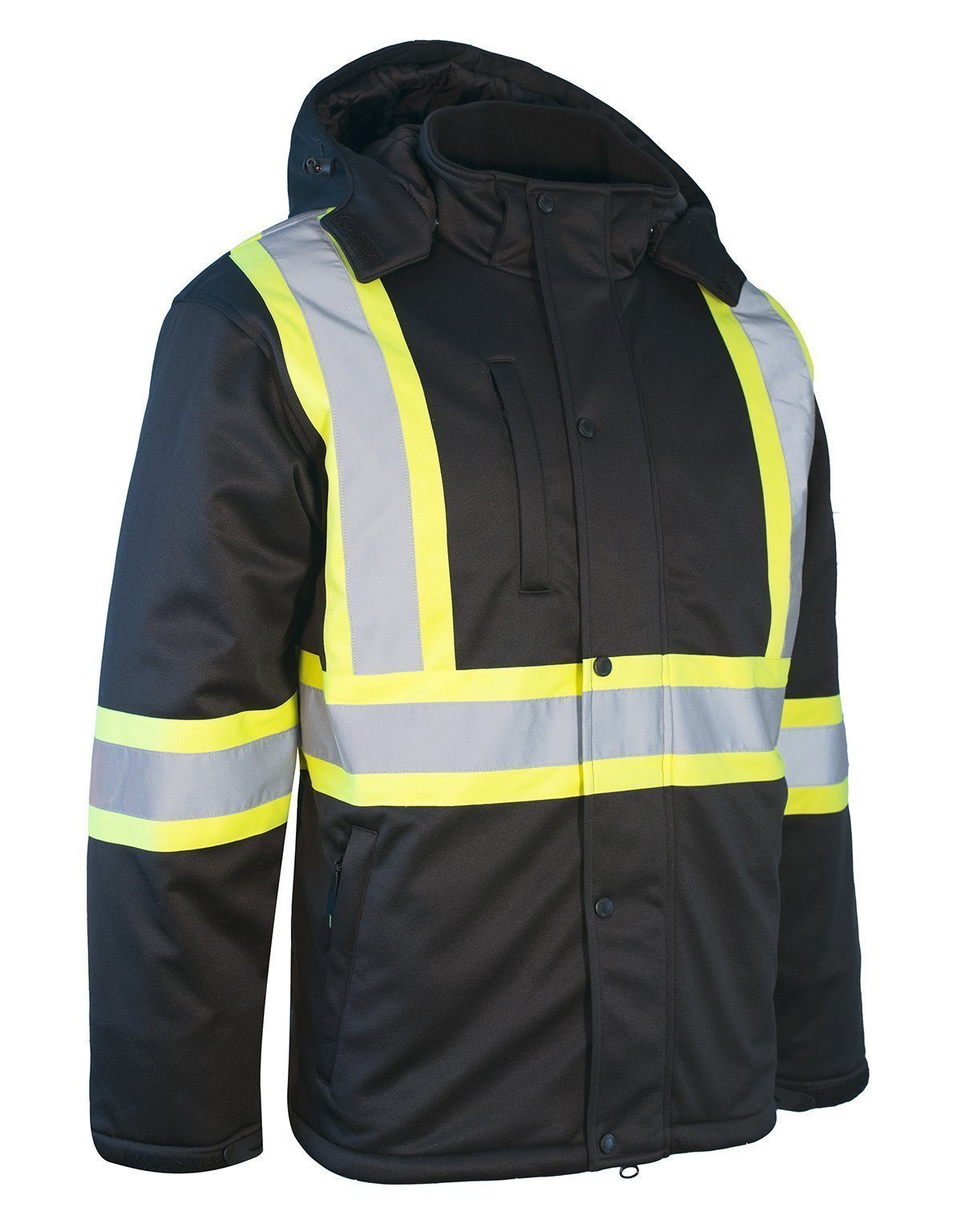 Forcefield Hi Vis Softshell Winter Safety Jacket Black L