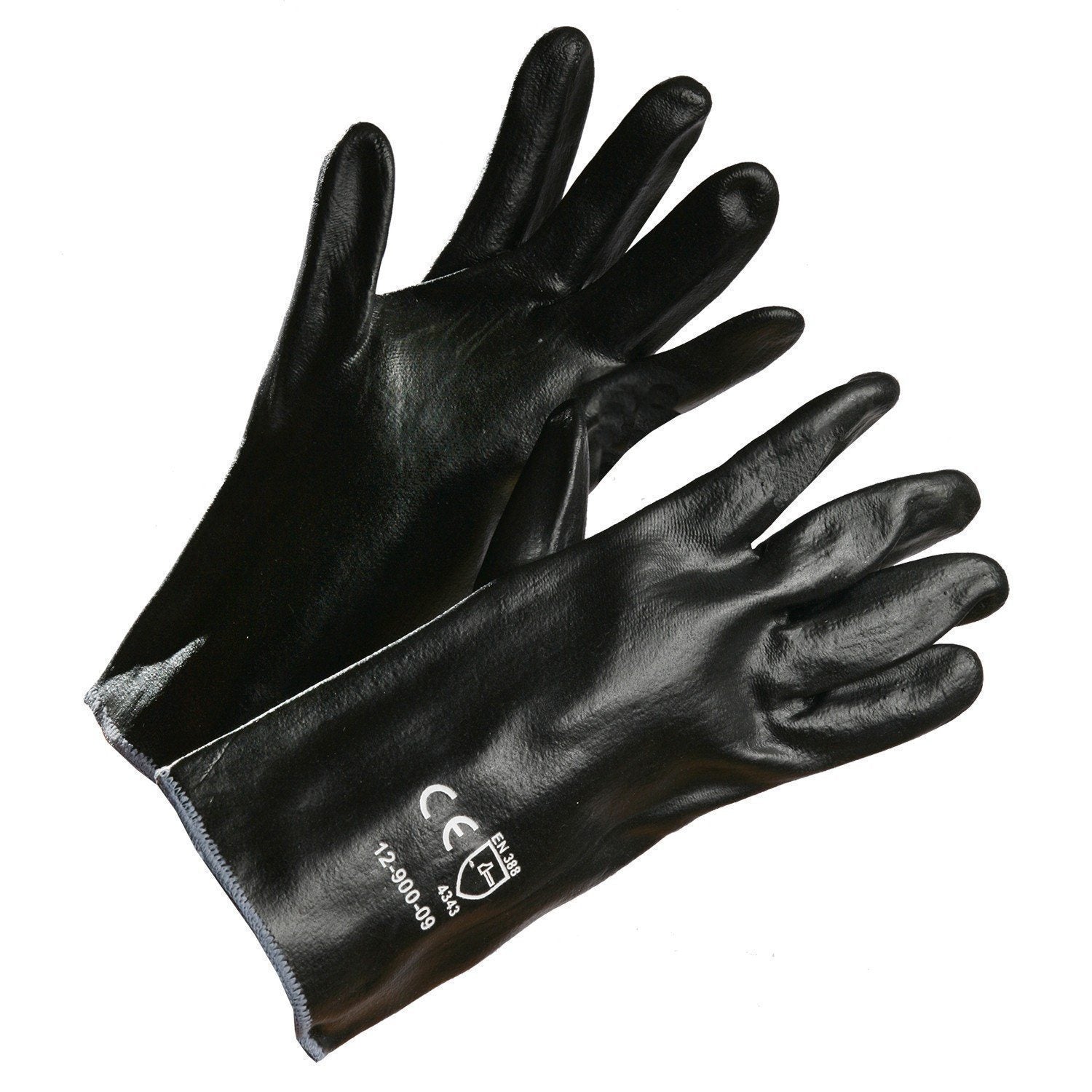 HPPE Gauntlet Fully-Coated with Black Nitrile, Cut Level 3 - Hi Vis Safety