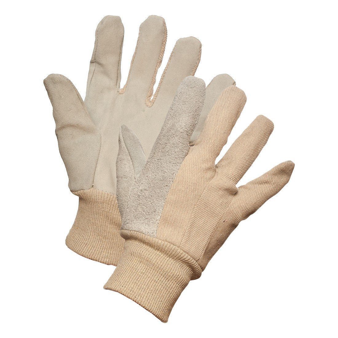 Leather Palm Work Gloves with Knit Wrist Leather Palm only