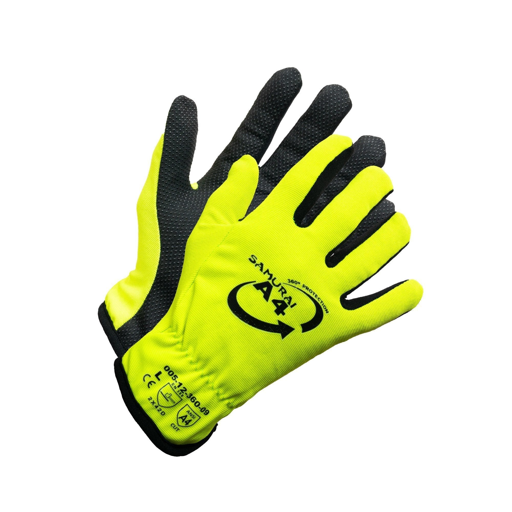 "Samurai A4" Hi Vis Cut Resistant Work Glove - Hi Vis Safety