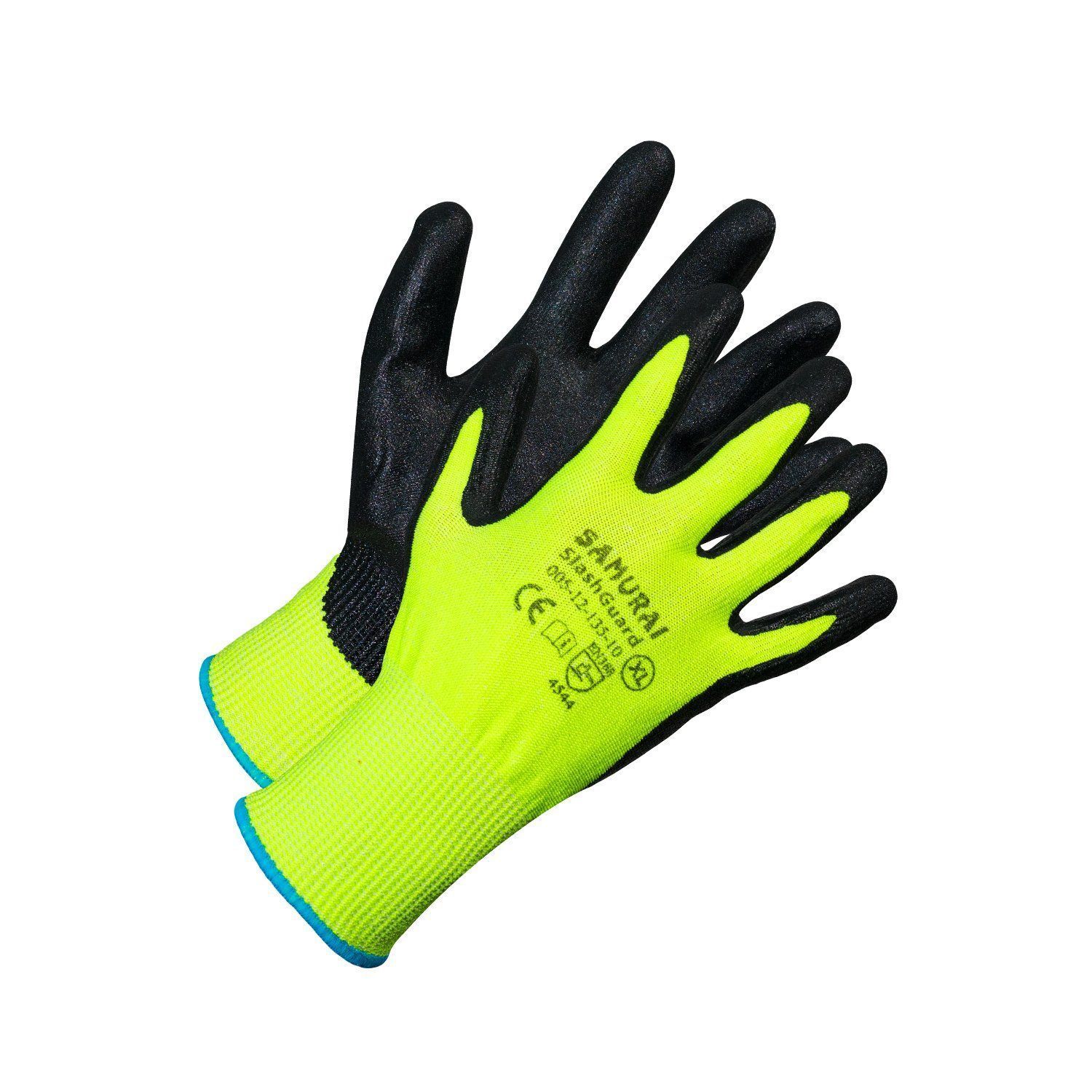 "Samurai Slash Guard" Level 5 Cut Resistant Gloves - Hi Vis Safety