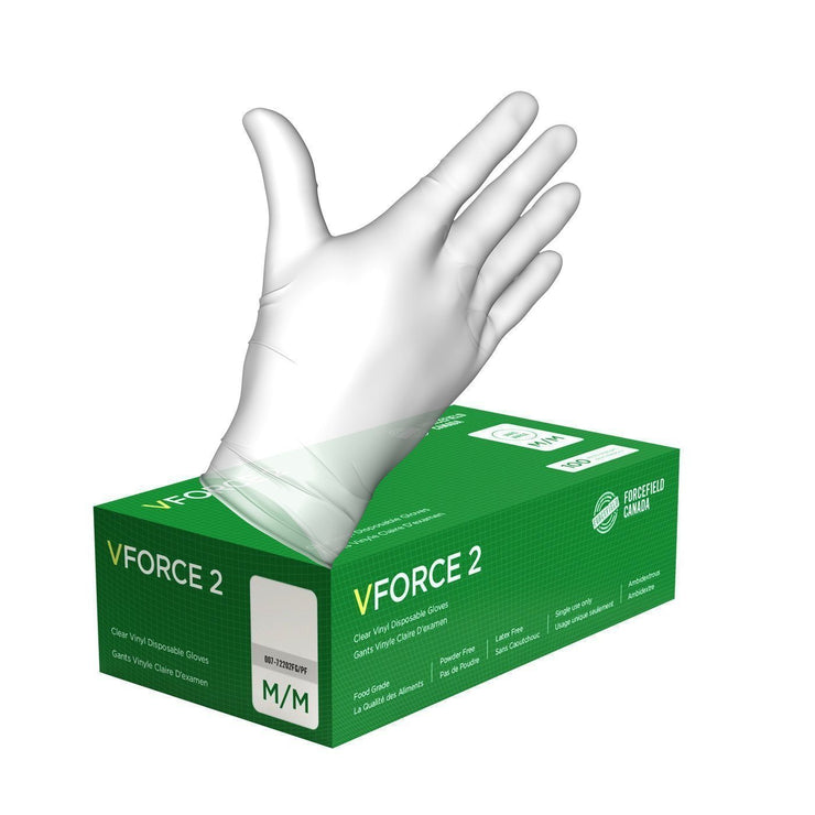 VForce 2 Vinyl Disposable Gloves (Case of 1000 Gloves) - Hi Vis Safety