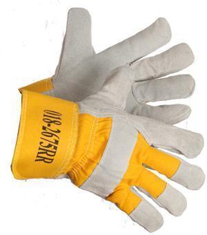 "Wild Catter" Fleece and Foam Lined Split Leather Work Glove - Hi Vis Safety