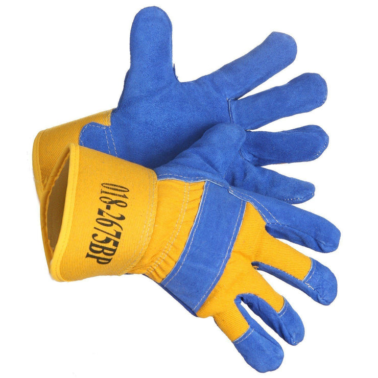"Yukon Eric" Pile Lined Split Leather Work Glove - Hi Vis Safety